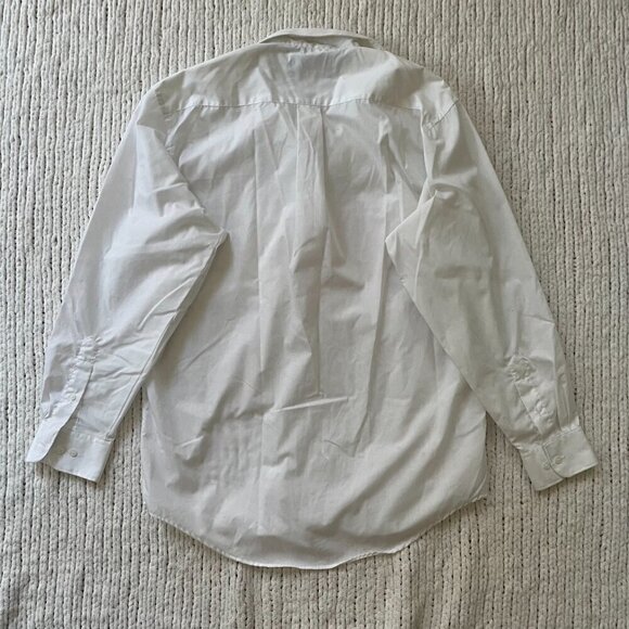 Oscar De La Renta White Button Up Shirt - Size 15.5 - Picture 2 of 5